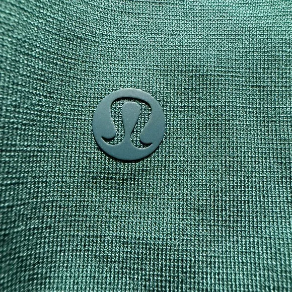 Lululemon Polo Shirt Mens Medium Teal Blue Performance Stretch Evolution *READ* - Picture 5 of 8